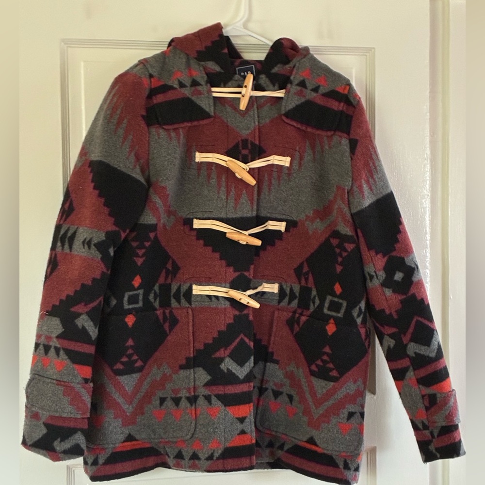 Gap Red And Gray Patterned Jacket - image 1